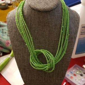 Seedbead necklaces with matching earrings